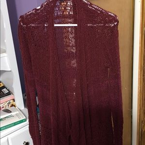 Maroon cardigan